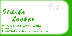 ildiko locher business card